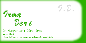 irma deri business card